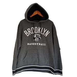 UNK Brooklyn Nets Embroidered Hooded Sweater Size XL
